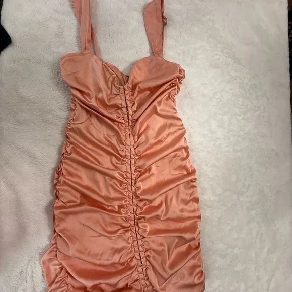 oh polly coral ruched dress Omarosa Hardware Detail Cut-Out Halterneck Maxi Dress in Coral